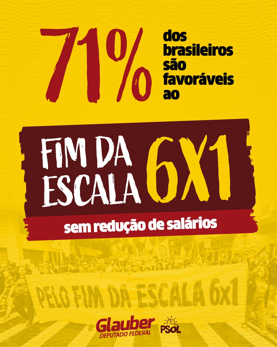 71% dos brasileiros e brasileiras são favoráveis ao fim da escala 6x1 sem redução de salário, mostrou pesquisa recente do Datafolha. O apoio à mudança expressa um sentimento coletivo que nasce da experiência concreta de milhões de trabalhadores submetidos a rotinas exaustivas.

O