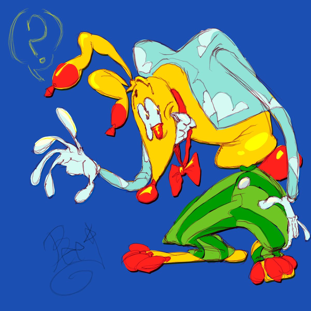 _BeetleBurger's tweet image. I’m dreading tomorrow have a redraw // #redesign of Oingo… did I improve orrr naw #tadc #theamazingdigitalcircus #oc