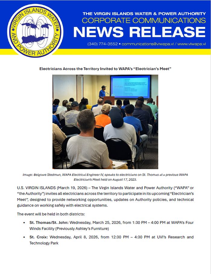 Virgin Islands Water & Power Authority tweet media