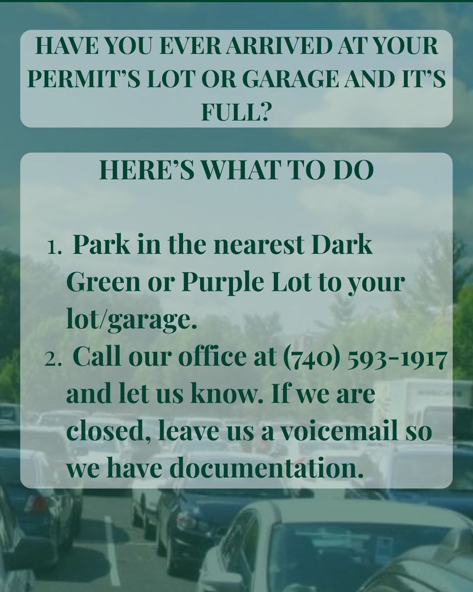 Ohio University Transportation & Parking tweet media