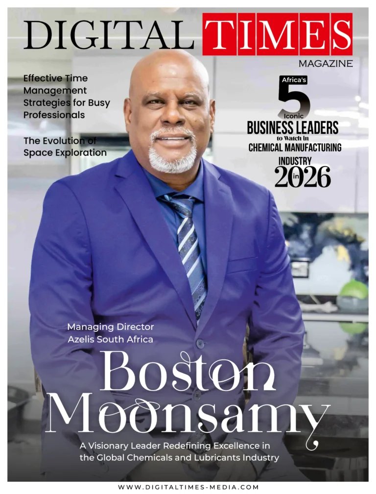 DigitalTimes19's tweet photo. Boston Moonsamy, Managing Director at Azelis South Africa, featured on Digital Times Magazine cover, Africa’s 5 Iconic Leaders 2026.

🔗https://t.co/FoRqASDcuZ

#BostonMoonsamy #Leadership #Innovation #ChemicalIndustry #AfricaBusiness #BusinessLeaders #DigitalTimes https://t.co/T5bkFhVD0v