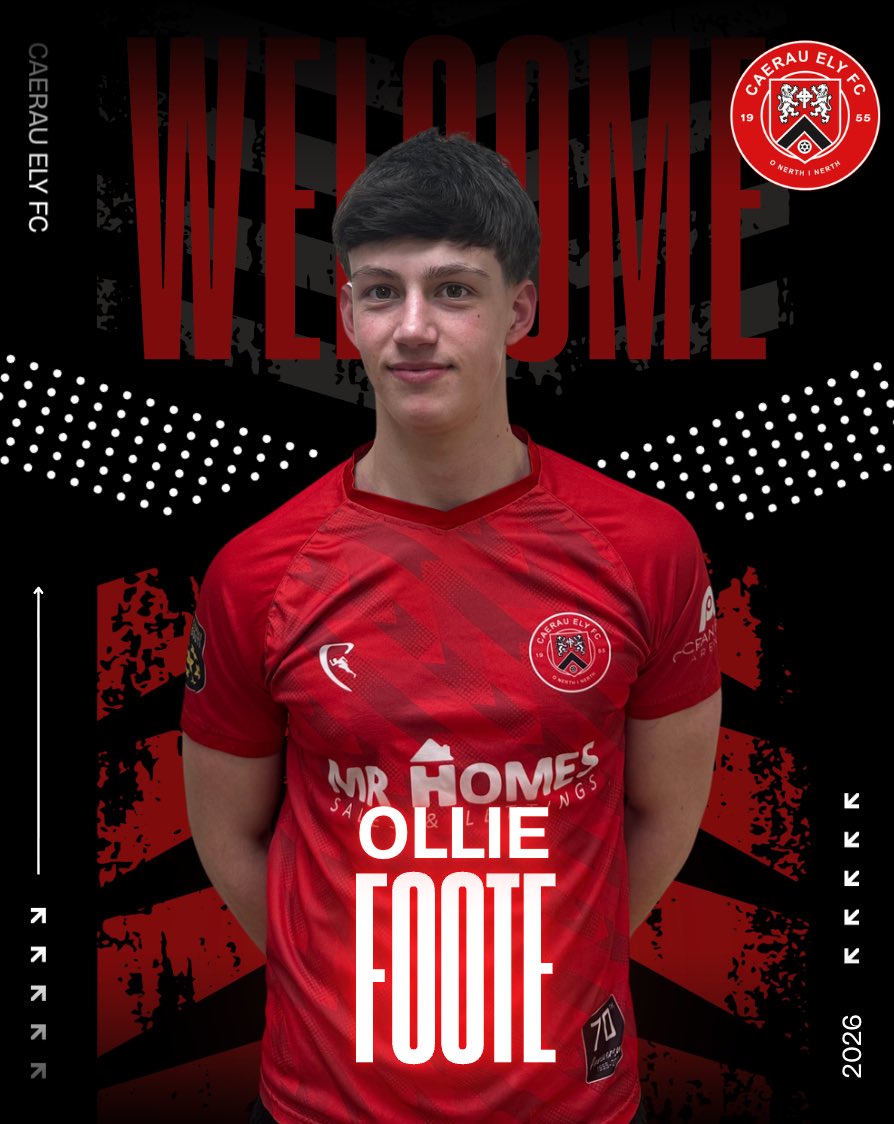 CaerauElyFC's tweet image. We’re delighted to welcome Ollie Foote to Caerau Ely U21s for the remainder of the season.

A talented midfielder who will add real quality and depth to the squad.

#ONerthINerth 

@CVSFA @oceanparkarena1 
#developmentteam #reserve #football #caerauely #u21