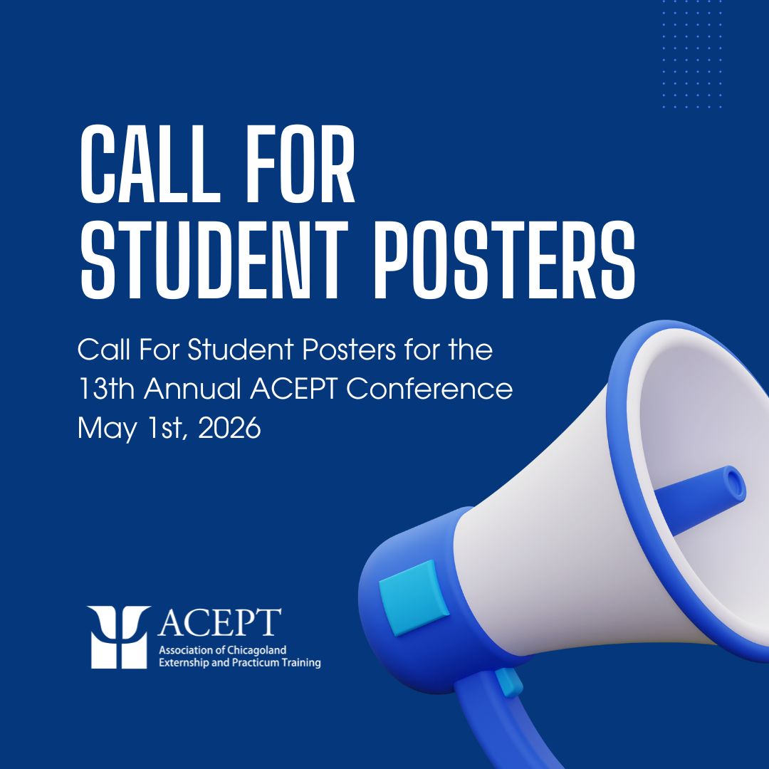 ACEPT_Chicago's tweet photo. We invite submissions from graduate students in the field of psychology and counseling for poster presentation proposals. Selected posters will be presented in-person at National Louis University during the Annual ACEPT Conference. For more details visit: https://t.co/M2V7tF6bLg https://t.co/mvVH4nobzY
