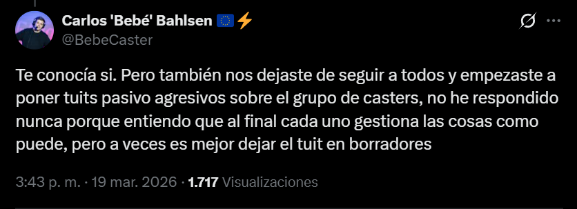 Días sin movidas en esports tweet media