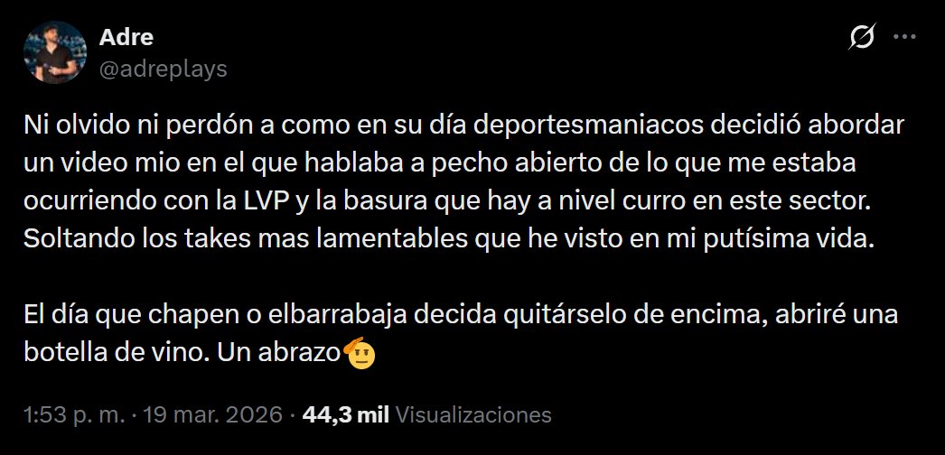 Días sin movidas en esports tweet media