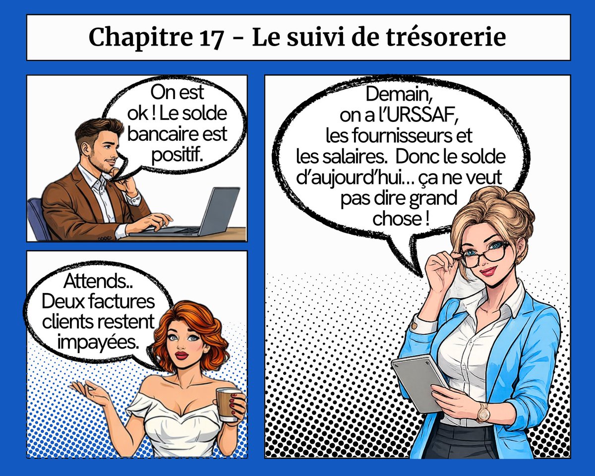 TeamberErp's tweet photo. 📅 Retrouvez chaque mois les aventures professionnelles d'Alex, Charlie, Sam ou encore Joe qui sont également les vôtres !
Ce mois-ci : Chapitre 17 - Le suivi de trésorerie.
#ERP #Entreprise #FacturationElectronique #Factures #SuiviDeTrésorerie https://t.co/C0jokSm9G6