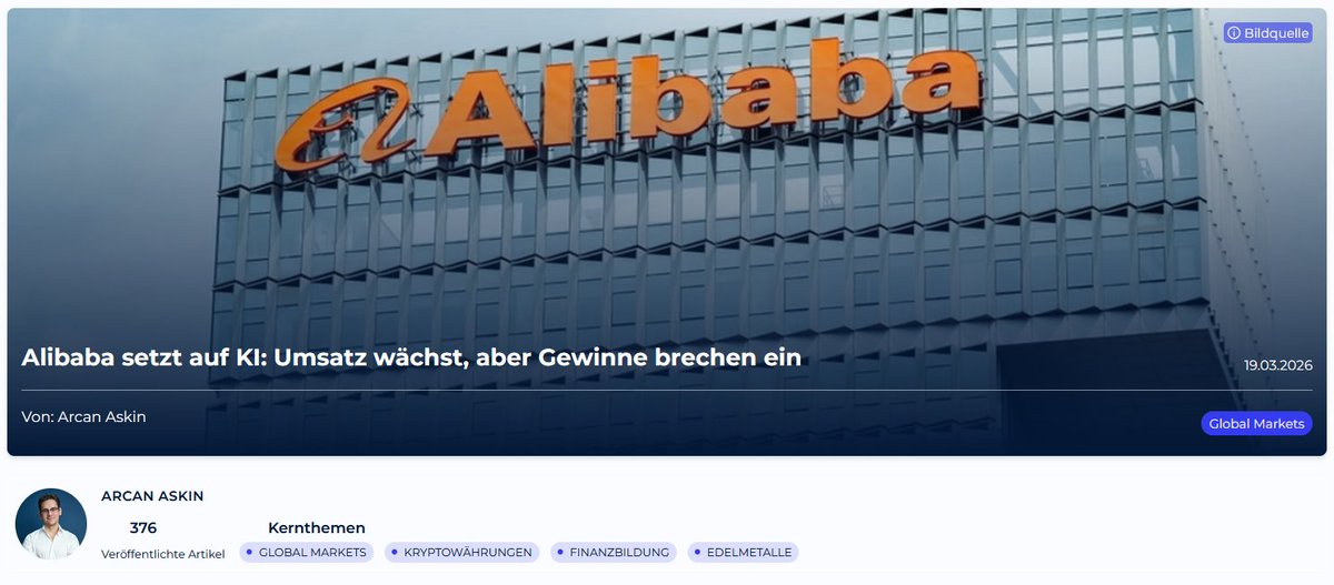 HKCMNews's tweet image. Durchwachsene #Earnings-Season in #China 🇨🇳

#Alibaba steigert den Umsatz...

... aber Investitionen für #KI und E-Commerce belasten $BABA

👉👉hkcmanagement.de/hkcmnews/aliba…