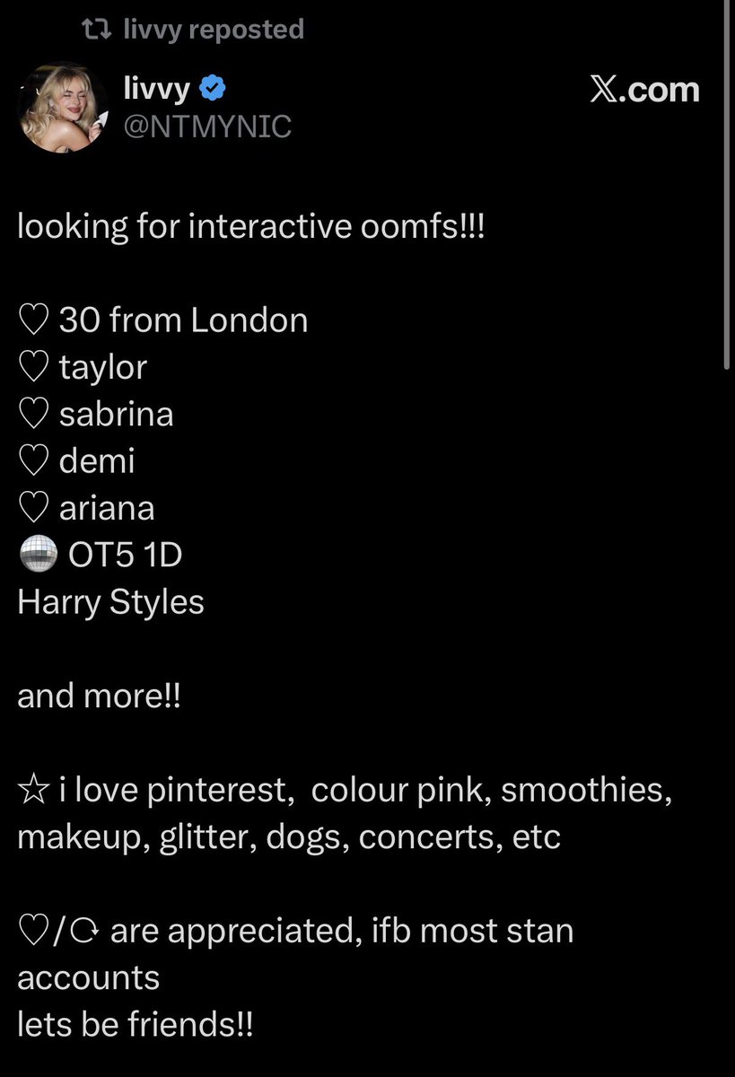 Youre a 1D stan but you lied about Zayn SAing you, threatened to off Niall, &amp; stalk Harry. Right right. Probably way more that im missing too. Also youre 30. Maybe get a job and stop being a weirdo online.