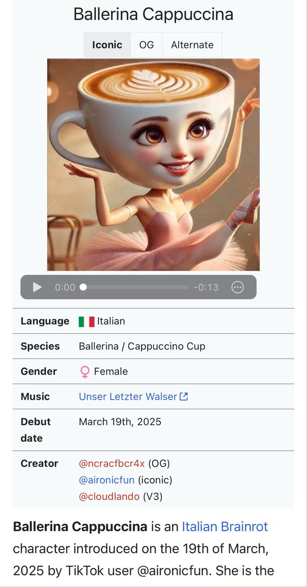 Ballerina Cappuccina tweet media