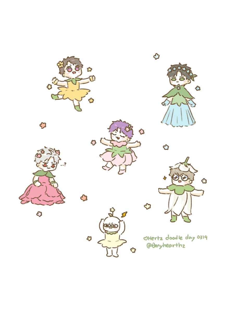 thank you for joining the livestream!💖✨️ 
todays doodle: 
boys preparing for spring🌸

#LoveandDeepspace #xavier #zayne #rafayel #sylus #caleb