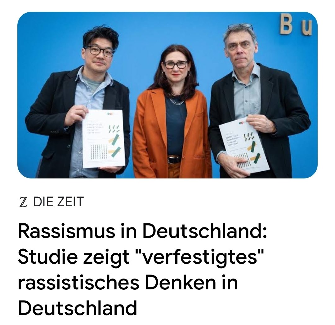 Coolnasenbaer's tweet image. "Studie zeigt "verfestigtes" rassistisches Denken in Deutschland." #Rassismus war schon immer da, aber selten so offen wie momentan.