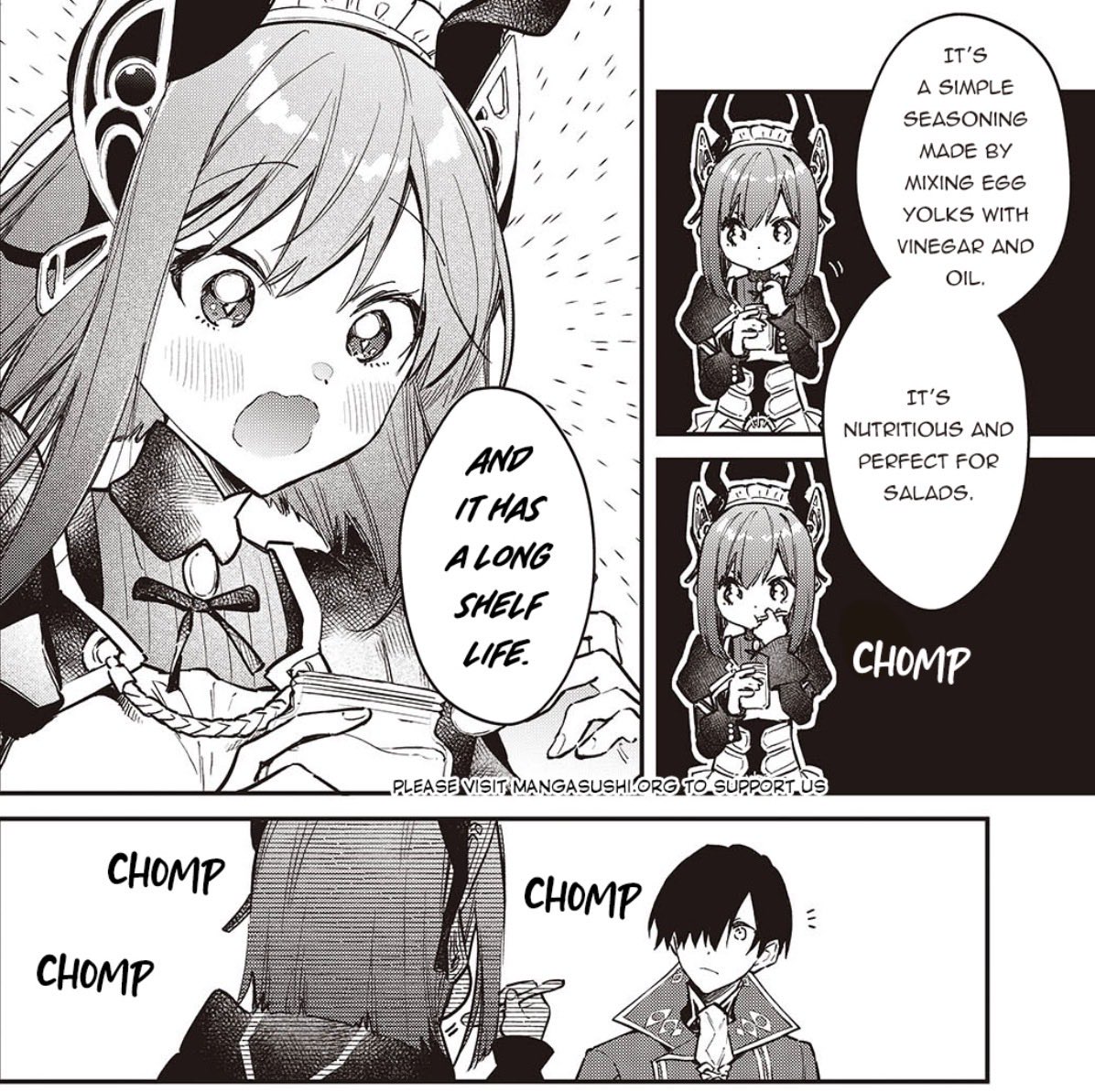 What is it with isekai protagonists making mayonnaise followed by everyone just eating it by the spoonful?

It's not that I don't that it's a foreign and delicious flavour in a fantasy world of bland food.

I just can't stomach the thought, and now it's in every manga.