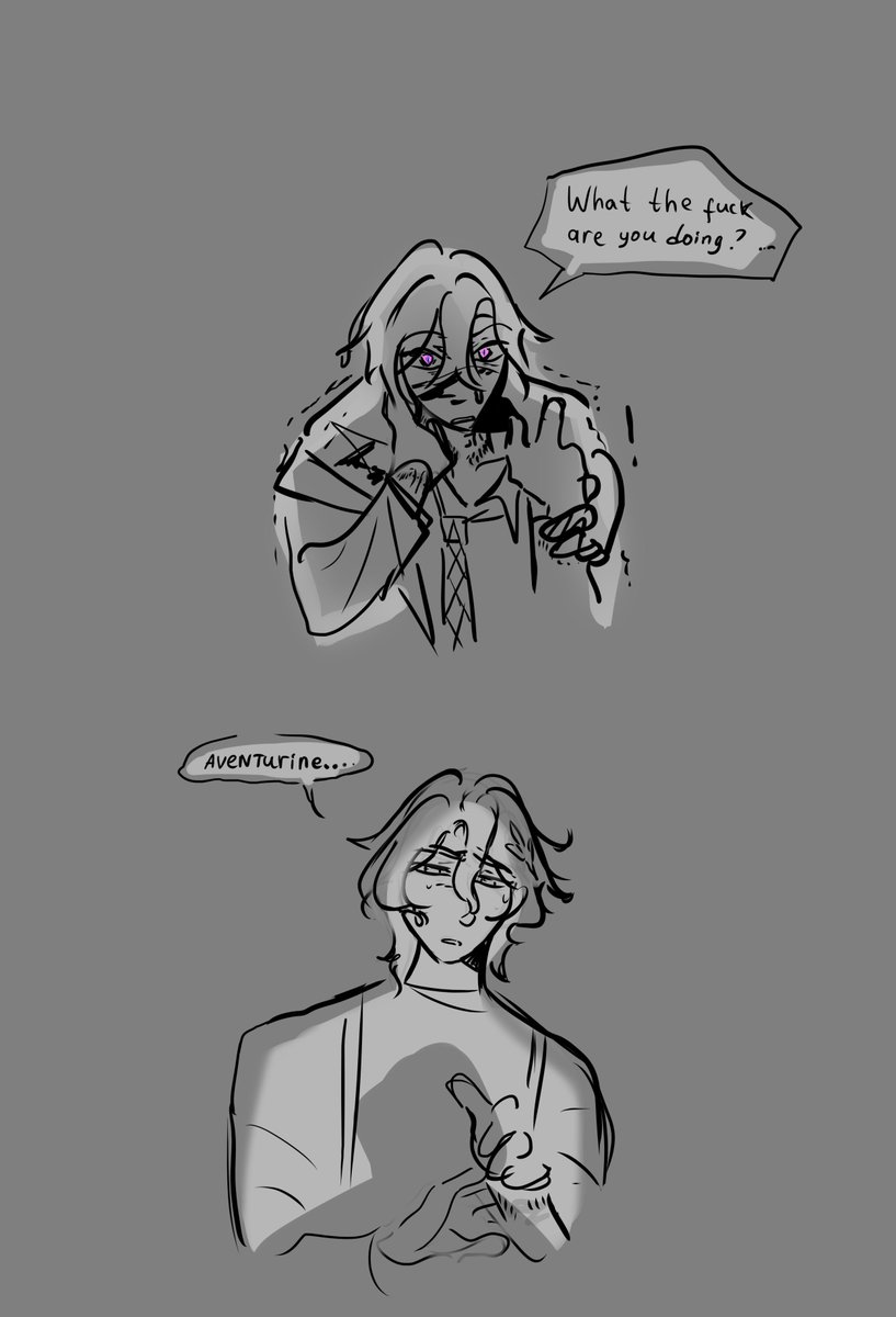 chmonya_81's tweet photo. I need a tormented Aventurine who will be comforted by Veritas. But Veritas is doing this at a loss to himself, because Aventurine wasn't ready for this and pushed him away 🙏
#aventio #ratiorine https://t.co/B9MX41qehx