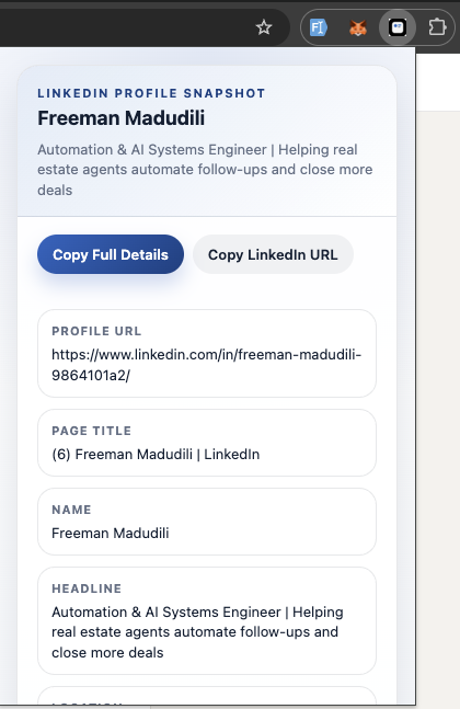 freemancodz's tweet photo. Recently been exploring subagents in Codex, and I have to say, they are actually pretty good.

The ability to spin up multiple workers inside one project, each owning a specific part of
the job, makes the whole build process feel much more structured than I expected.

Been playing around with that workflow and built a small LinkedIn Profile Snapshot extension
along the way. Nothing massive, just a practical side build while testing how well subagents
hold up in real work.

If you want to take a look:
https://t.co/6022SSA8bt