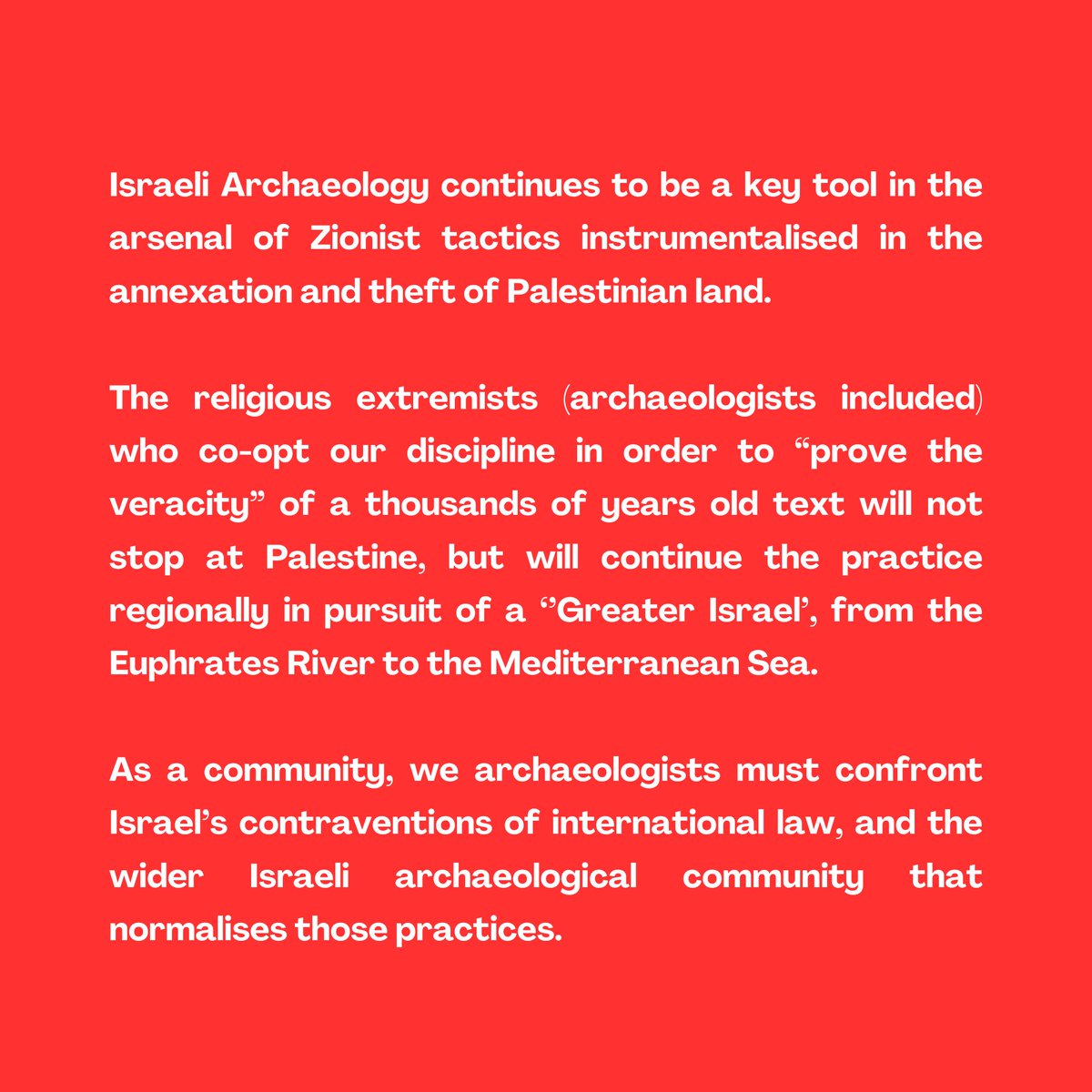 Archaeologists Against Apartheid tweet media