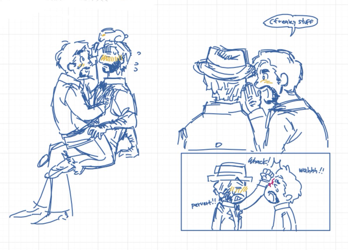 rottenorenges's tweet photo. hey, no. stop touching eachother romantically eww eww https://t.co/x9JjbueteK