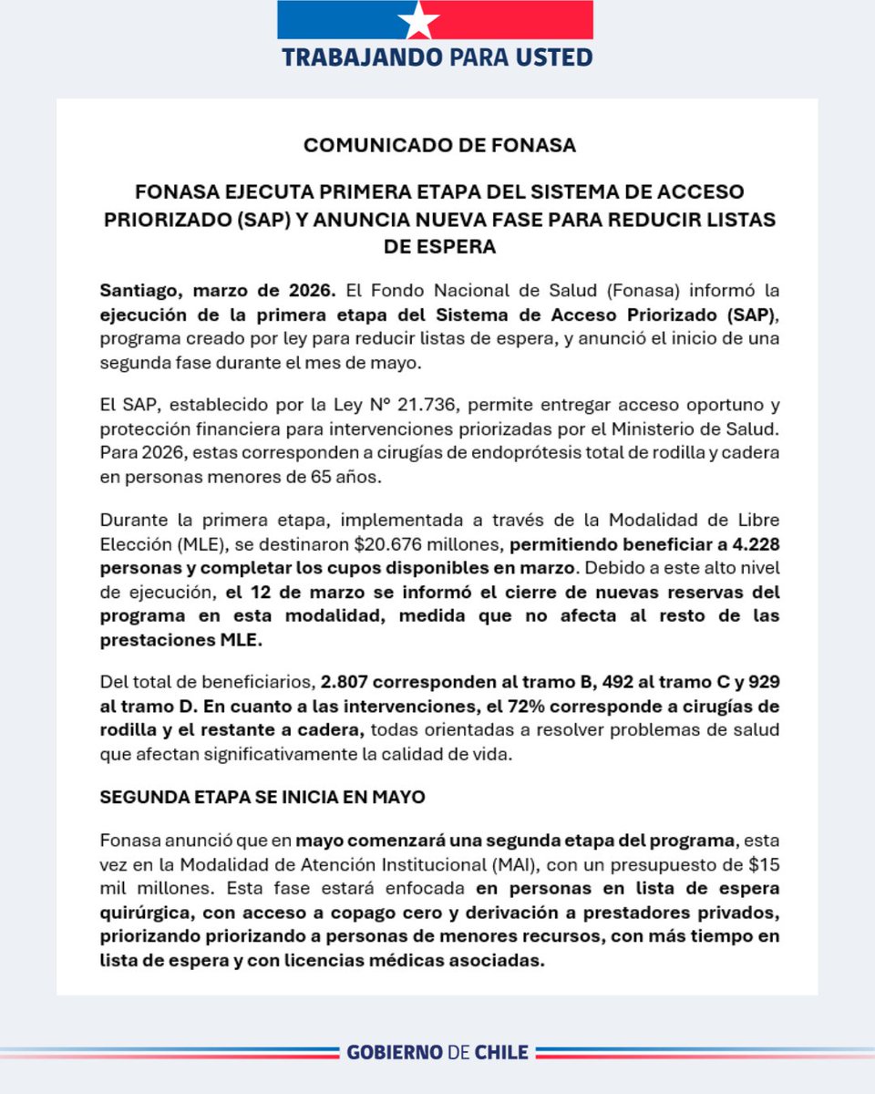 Ministerio de Salud tweet media