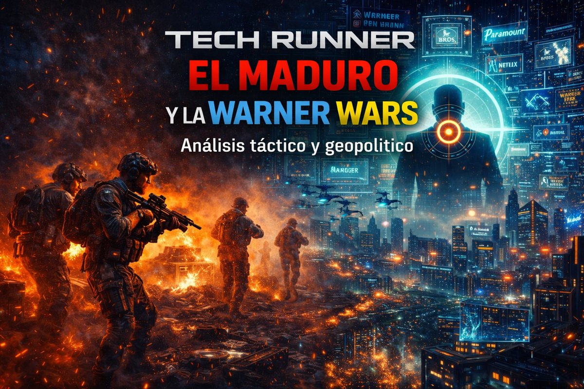 superdavitm's tweet photo. El mundo se ha vuelto raro…nivel guion descartado de Hollywood.
Cae un líder político en una operación digna de película y las grandes corporaciones se pelean por Warner.
Política y entretenimiento.
🎧 Episodio completo aquí:
https://t.co/2b5wUMPdfs
#TechRunner #WarnerWars https://t.co/sTSbO48hiZ
