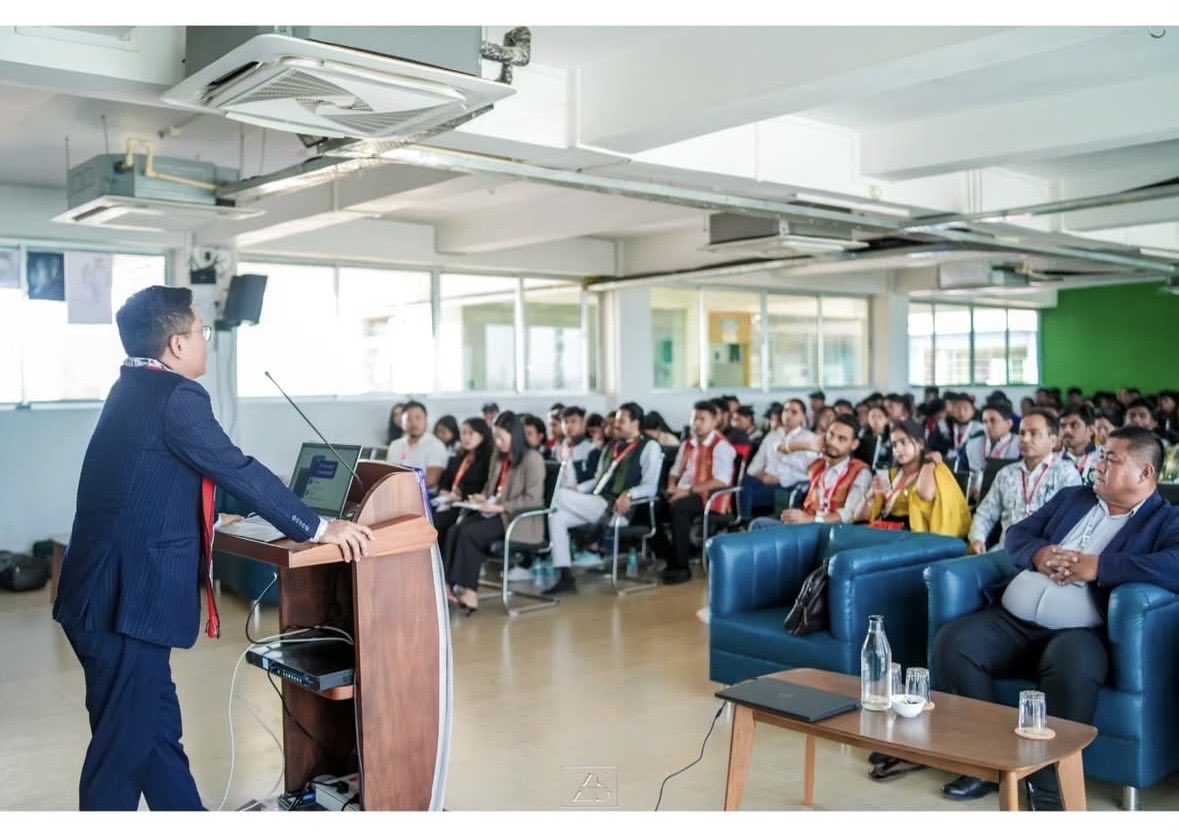 NssTetso's tweet photo. Day 1 Session 2 of the ‘Youth Convention &amp; Suvichar’ with resource speaker Mr Thejasevi Putsure at the 9th North East Youth Festival 2026, Nagaland, held at Tetso College, Chumoukedima, Nagaland. https://t.co/JTP7Io2C0A