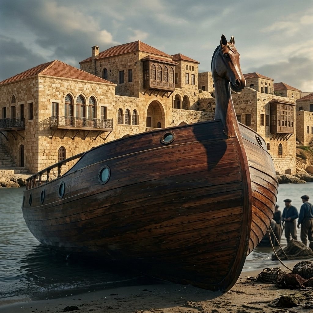 ع بوز السفينة راس حصان
سموها خيل البحر للامان 
اخترتوا بحرتوا وما خبتوا
اجدادنا رمز و للعالم ضمان

بفن العمارة كنا و بعدنا رواد 
بصيدا بصور وبجبيل وارواد
و للعالم كنا و من ضل اسياد
فنانين تجار صناع ب ايمان
facebook.com/share/p/1BZ5UX…
#حركة_جبل_لبنان_الفينيقي    #لبنان #السفينة