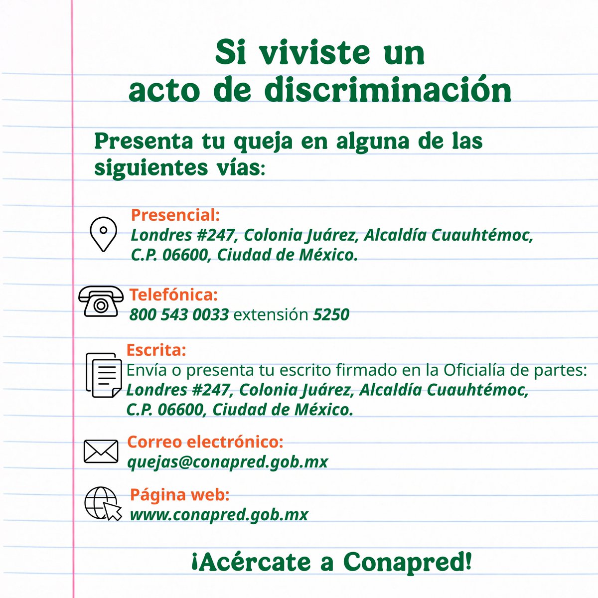 Conapred tweet media