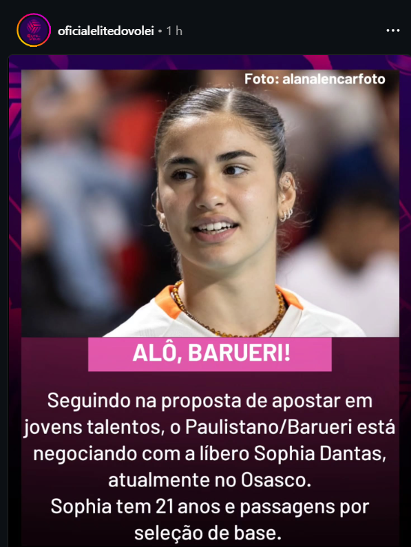 EU PEDI POR ISSO!! Boa e jovem demais pra ser banco, espero que o Osasco suba a Larinha