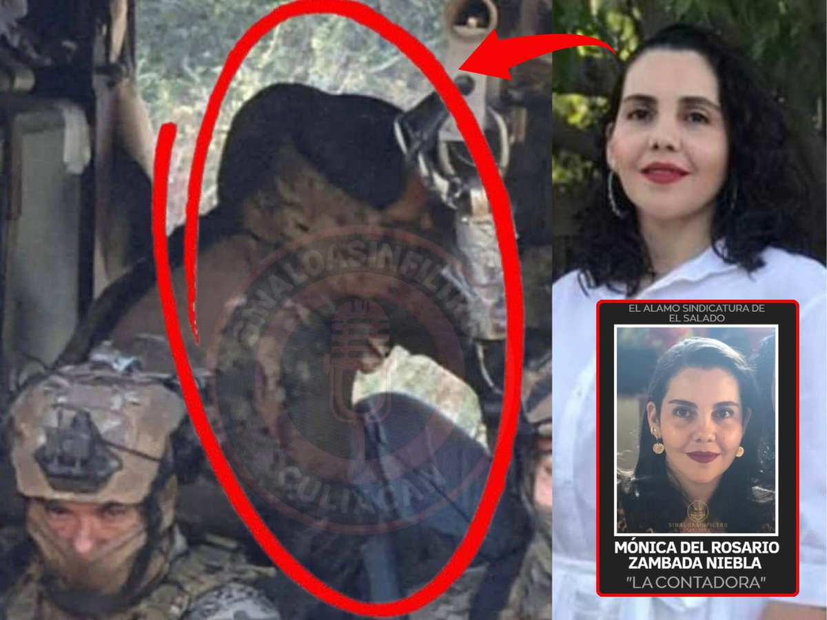 Se reporta que Mónica Zambada, hija de “El Mayo Zambada”, fue detenida junto a su esposo durante esta intensa movilización. Testigos señalan que la mujer habría sido vestida de uniforme táctico similar al de la Marina, para posteriormente ser trasladada vía aérea en un