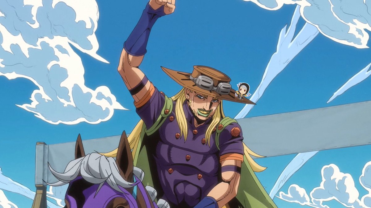 RisottoDaily's tweet photo. Happy STEEL BALL RUN day everyone!! I just watched the episode and it was so amazing!! I’m so excited for the next one and I hope it’s just as great! SBR is an amazing part and I loved reading it a few years ago so I’m so hyped for this! Have a great day everyone! 🫶💜💜 https://t.co/kjkUVr80rD
