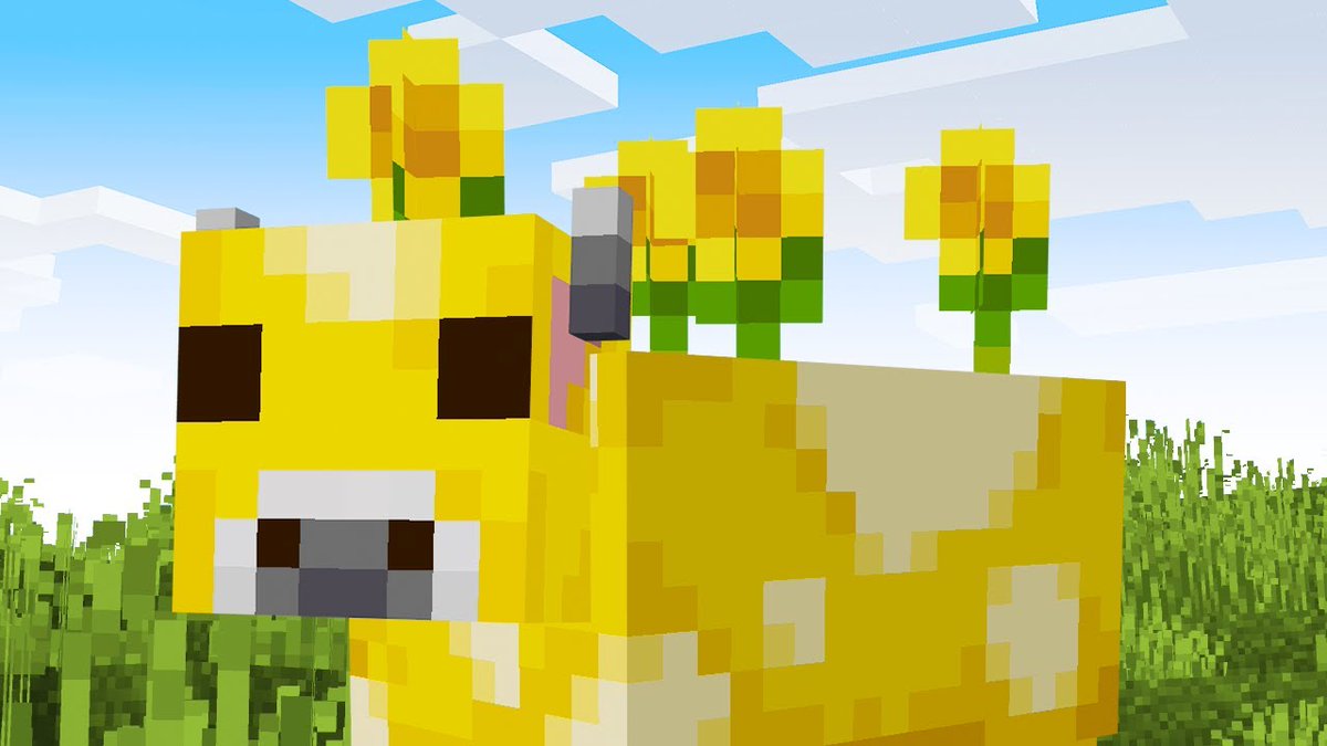 TomfloGames's tweet photo. Si meten un Slime de Miel quizás metan a la Mooblom no? #MinecraftLIVE #HoneySlime #Moobloom https://t.co/dR8ufQsW6b