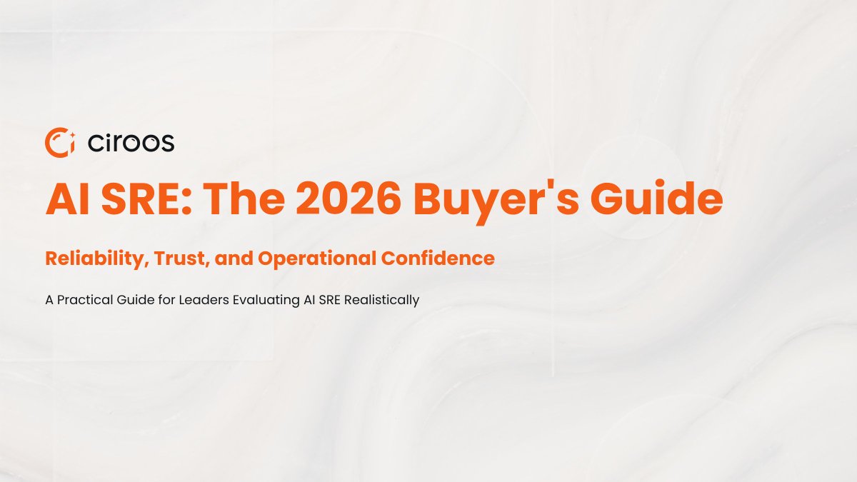 ciroosai's tweet photo. Evaluating AI SRE in 2026 looks very different than it did a few years ago.

Expectations are higher. Skepticism is earned. And the bar for trust has never been higher.

We wrote a practical buyer's guide to help reliability and engineering leaders cut through the noise -- covering what to assess, what to avoid, and what success actually looks like in production.

Inside:
• An honest look at why early AI SRE pilots failed — and what's changed
• Why speed without understanding accelerates risk — not reliability
• How to evaluate AI SRE in real conditions, not curated demos
• What successful adoption changes beyond incident response times
• A readiness diagnostic to assess where your SRE organization stands today

Link to access the guide: https://t.co/LdAMBz3MR7