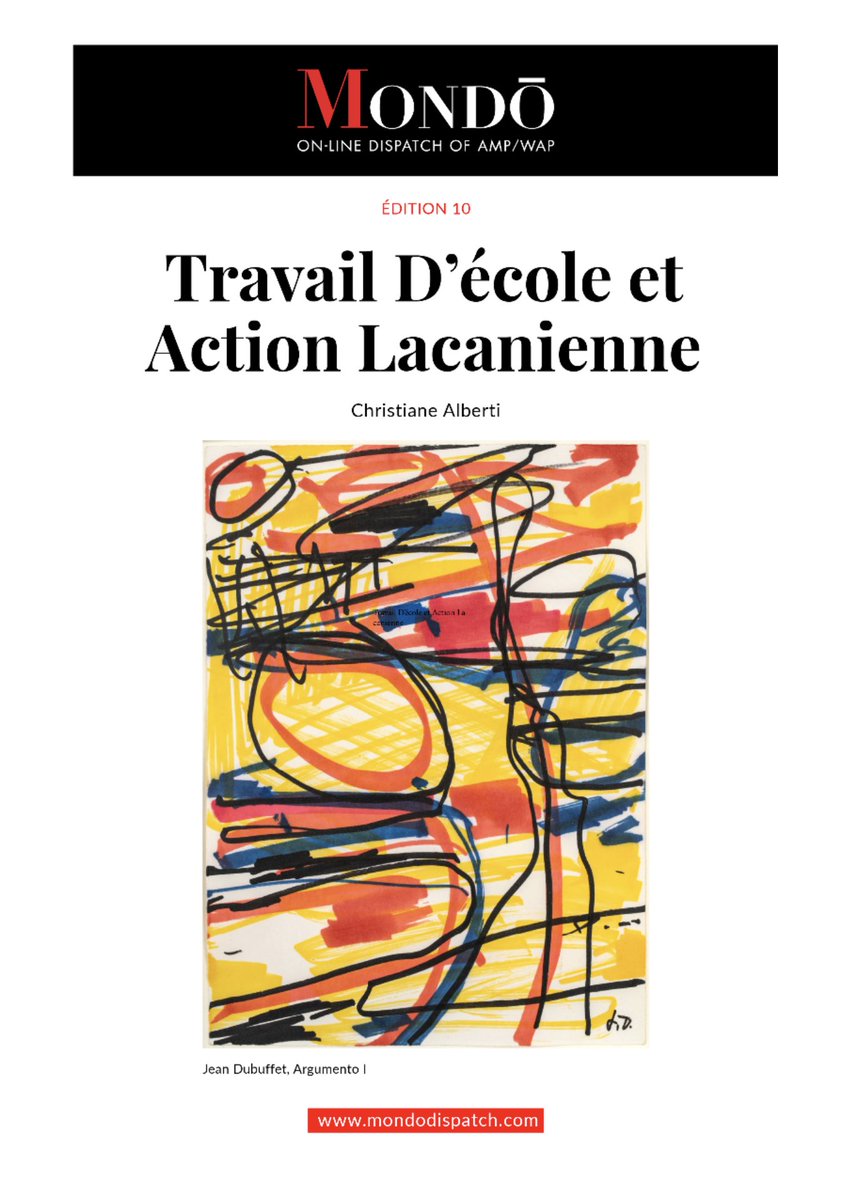 ECF_AMP's tweet photo. MONDŌ, Blog de l'AMP

👉 Travail D'école et Action Lacanienne - Christiane Alberti

https://t.co/O1Wn64Eo1P https://t.co/IAJvU5R1hz