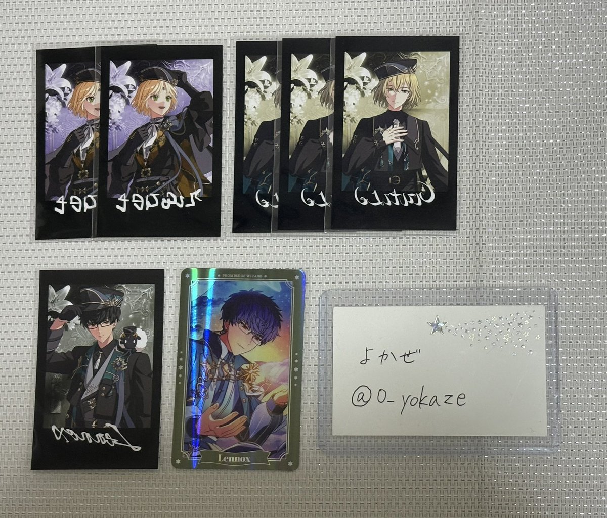 【交換 異種交換】 魔法使いの約束 まほやく

譲：オズ アーサー カイン リケ ホワイト ミスラ ブラッドリー ファウスト シノ ヒースクリフ シャイロック ムル クロエ フィガロ ルチル レノックス

6周年 フォトカ ホロカ クリア色紙
5.5周年 クリカ
5周年クリア色紙

固定手渡し 郵送

↓