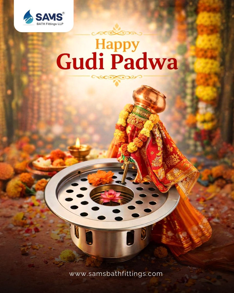 samsbathfitting's tweet photo. Wishing you and your family a joyful and prosperous Gudi Padwa! 🙏
— Team SAMS Bath Fittings

#HappyGudiPadwa #GudiPadwa2026 #SamsBathFittings #FestivalOfNewBeginnings #IndianFestival #Prosperity #NewYearCelebration #FestiveVibes #BusinessGrowth #MakeInIndia #ManufacturingIndia https://t.co/C7VdQAz8Vs