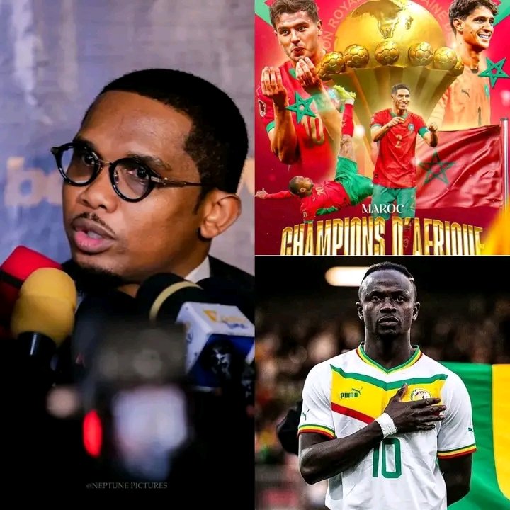 AfricanEnt's tweet photo. Breaking News 🚨😳⚽

Football legend Samuel Eto'o Fils, a member of the Confederation of African Football (CAF), has openly criticized the decision to award the AFCON trophy to Morocco. 🇲🇦🏆

🗣️ “I do not agree with this decision. Actions like this reduce the value of AFCON in the eyes of the international community. If such situations continue to happen, how do we expect other continents to respect African football?”

He went further to stress that the integrity of the competition must be protected, warning that reopening issues after the final decision damages the image of African football globally.

🗣️ “We should have preserved the atmosphere and integrity of the final. Reopening an issue that has already passed is seriously damaging the image and reputation of AFCON—not only in Africa, but across the world.”

This strong statement from Eto’o has now sparked serious debate among fans, with many questioning the decision and others defending CAF.

When legends speak, the continent listens.

Moral lesson: Protect the integrity of the game at all costs.

#SamuelEtoo #CAF #AFCON #AfricanFootball #FootballDebate #TrendingNow