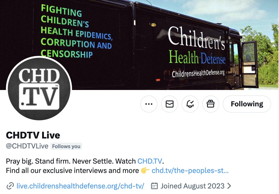 Children’s Health Defense tweet media