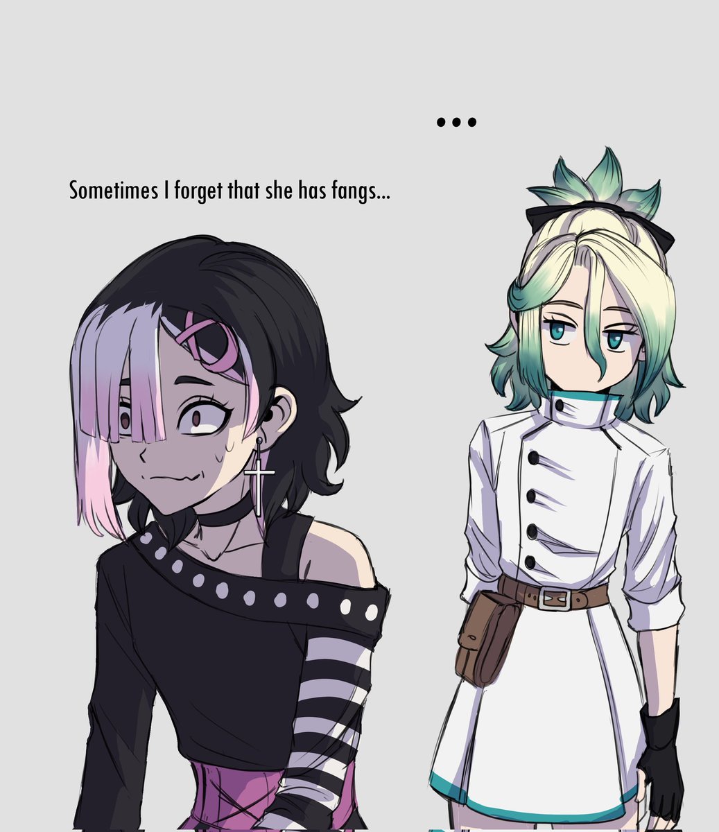 Darye_Mar's tweet photo. "Olvidaba que Eri tiene colmillos" por eso rara vez sonríe
(Eri Ishigami y Mei Asagiri) #senhaku #genluna #drstone https://t.co/SSvta9PKKx
