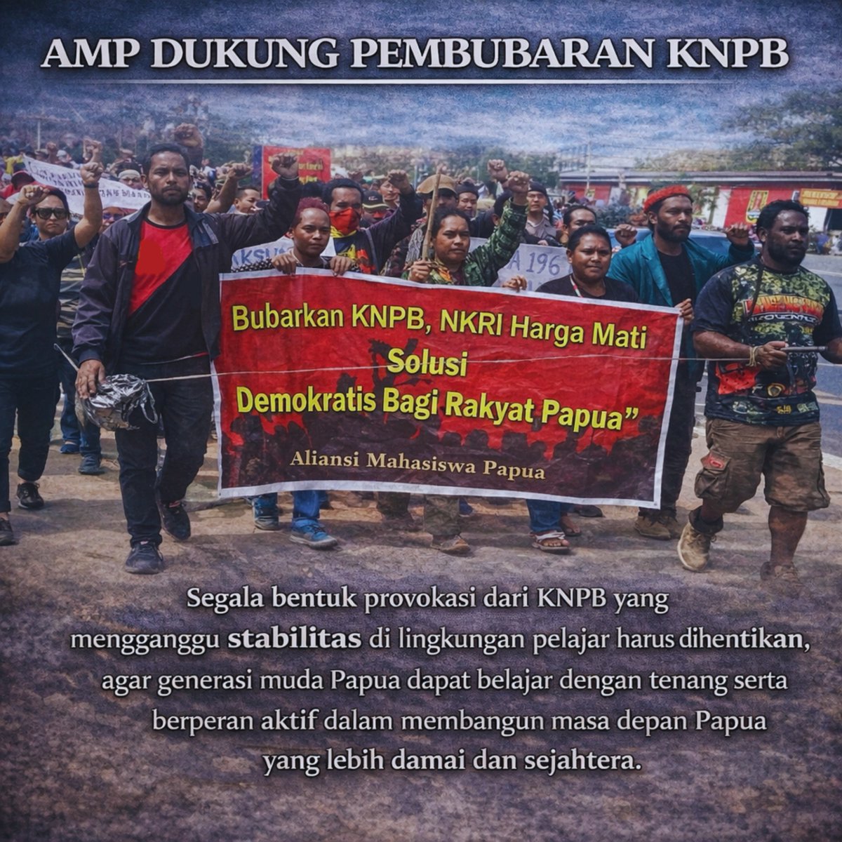 suarakeadilan88's tweet image. Provokasi KNPB yang mengganggu lingkungan pelajar harus dihentikan agar generasi muda Papua bisa belajar dengan tenang dan fokus membangun masa depan yang damai dan sejahtera

#PapuaDamai 
#TolakProvokasi 
#KNPB 
#Timika