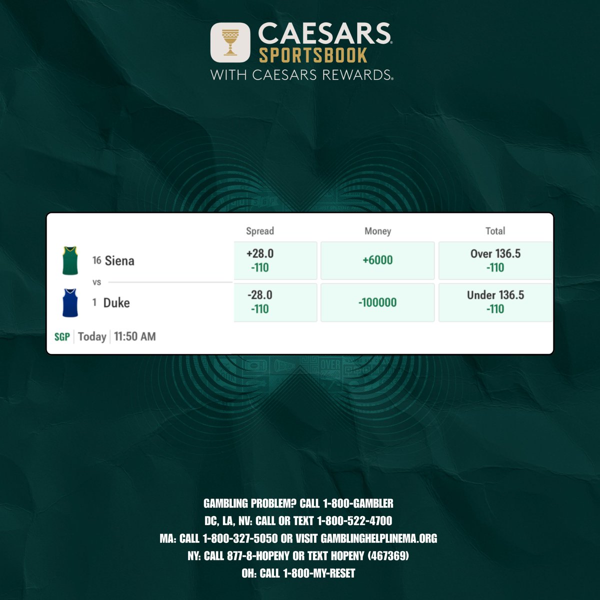 Caesars Sportsbook tweet media
