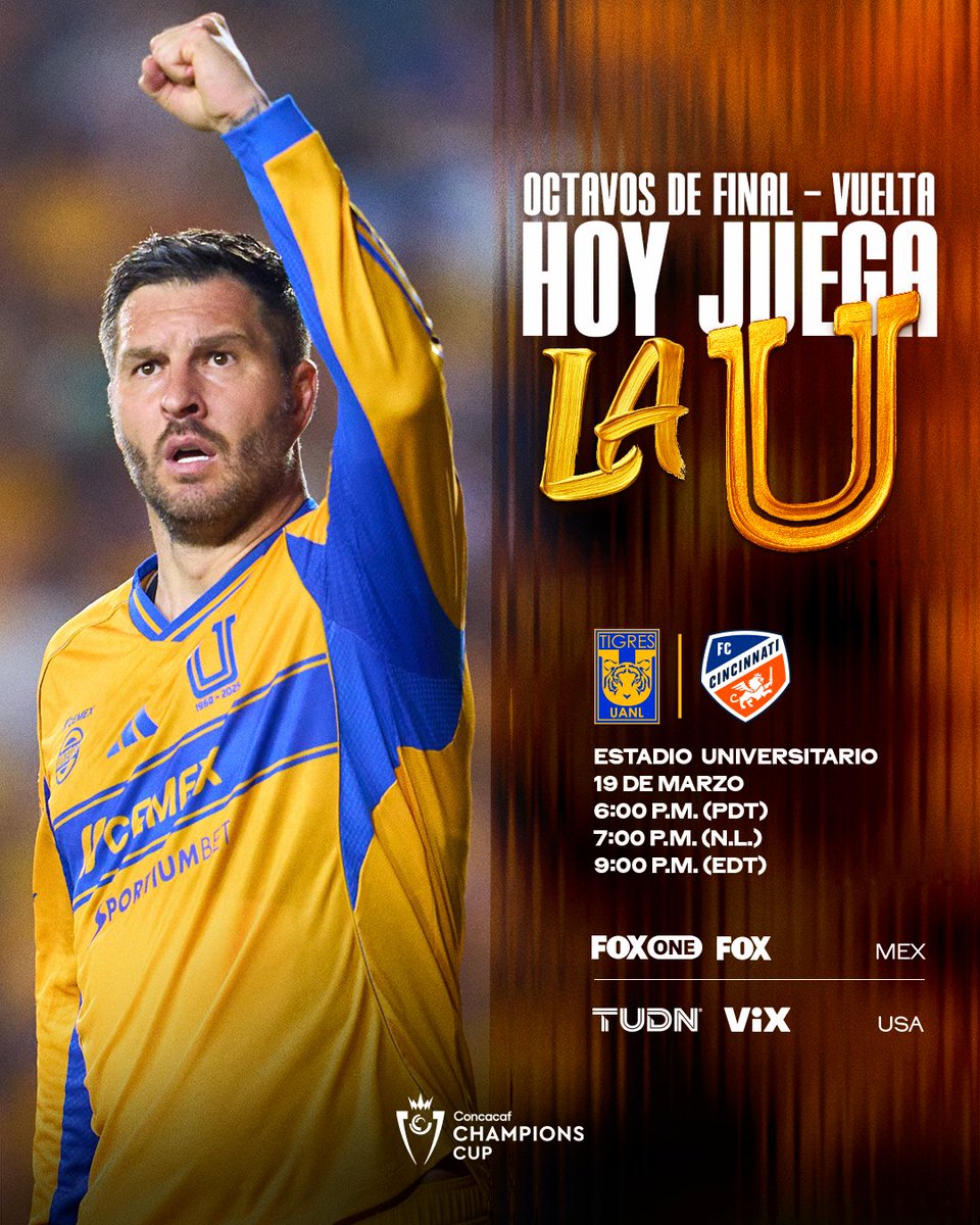 TigresOficial's tweet image. 🗣️ ¡Es hoy, equipo, esta noche saldremos a la cancha con la garra de los Tigres, aguerrido el corazón y con el deseo de lograr el objetivo! 👊🏼🌋

🔥🐯 ¡SOMOS LOS TIGRES Y SU INCOMPARABLE HINCHADA, SOMOS LOS TIGRES DE MÉXICO!
