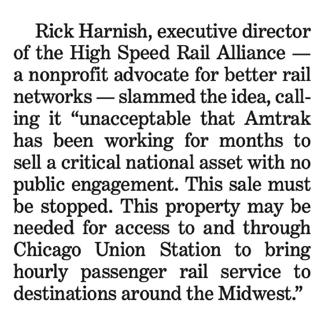 High Speed Rail Alliance tweet media