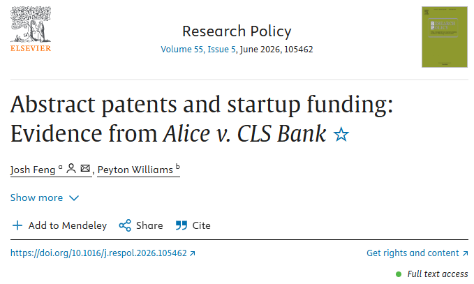 joshfeng89's tweet photo. Alice v. CLS Bank (2014) was a major Supreme Court patent decision that increased the stringency for business method and software patents. What was the impact of this decision on innovation? https://t.co/l0CeahFMtZ