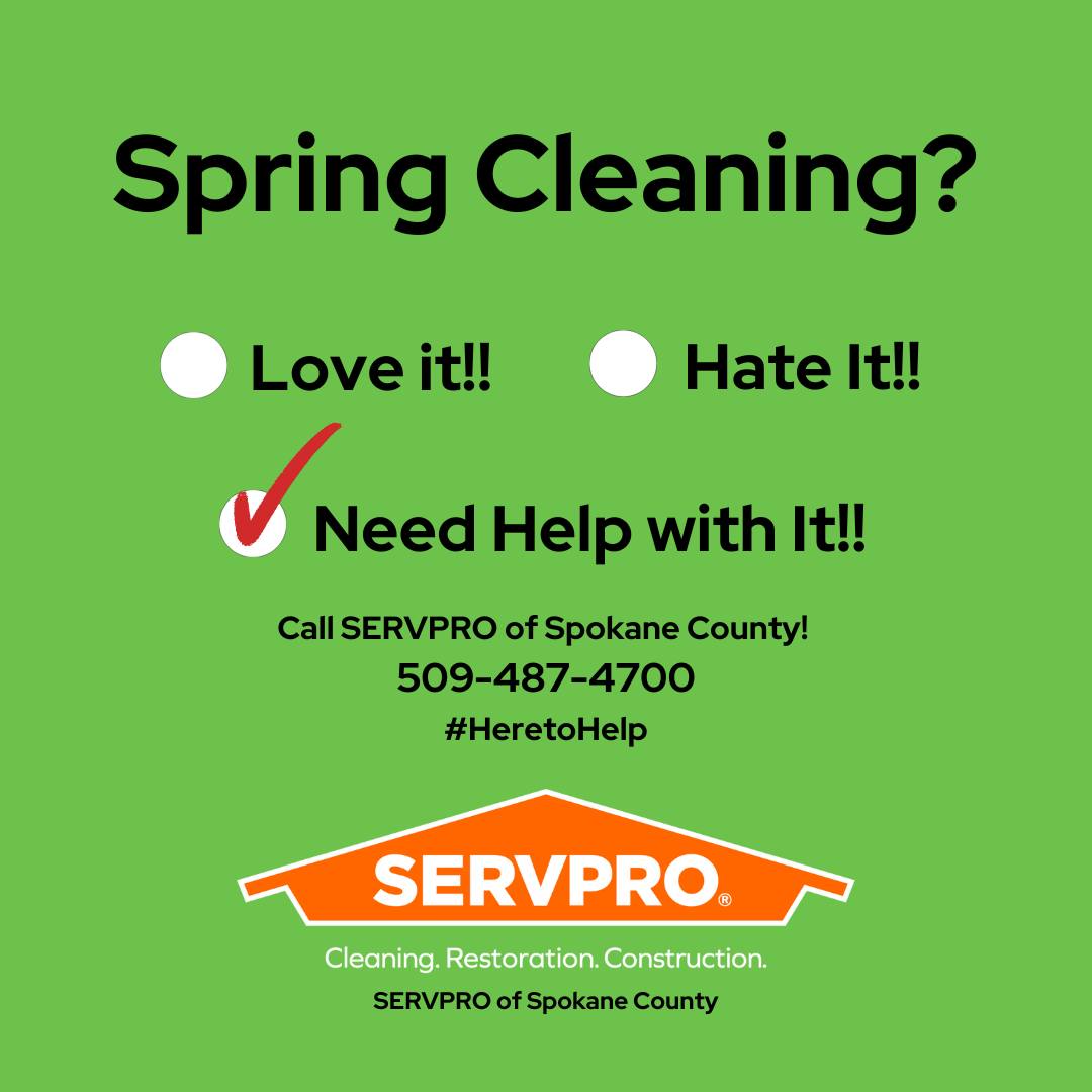 ServpronwS's tweet photo. It's that time of year for Spring cleaning! Are you someone who enjoys cleaning or do you despise it? Let us know in the comments. #servpro #springcleaning #springcleaningtips #cleaning https://t.co/ZMr1n5BwYV