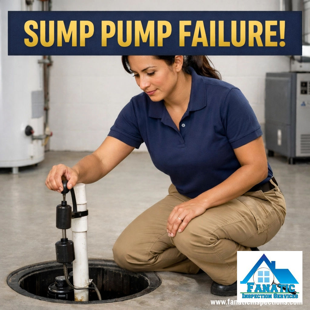 fanaticservices's tweet image. SUMP PUMP FAILURE! 🚨 Don't wait for a storm to find out your sump pump is dead! ⛈️ Failure leads to thousands in flood damage in minutes. Testing is standard in our inspections. 💧 #BasementFlooding #SumpPump #HomeSafety #VirginiaRealEstate