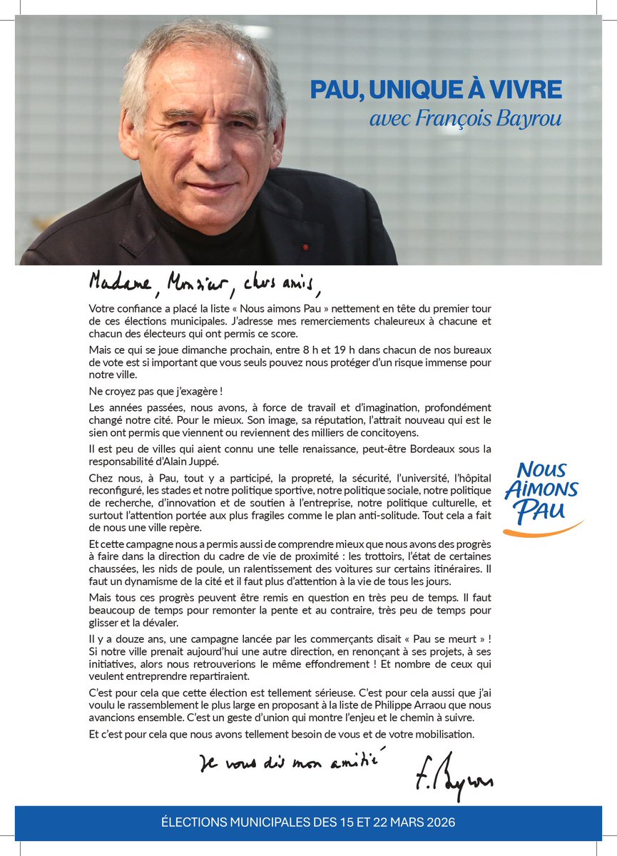 François Bayrou tweet media