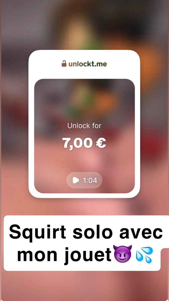 Squirt solo 💦
Si sa marche bien prochaine vidéo il met son doigt dans cul en levrette 🥵