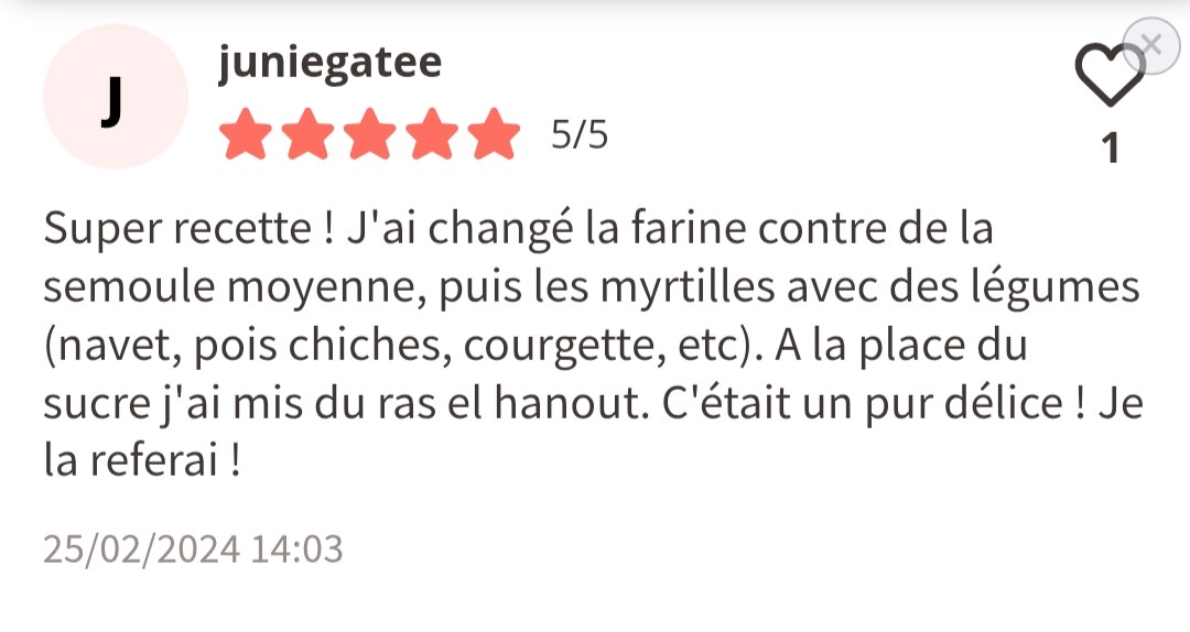 Je regardais une recette de muffins aux myrtilles
