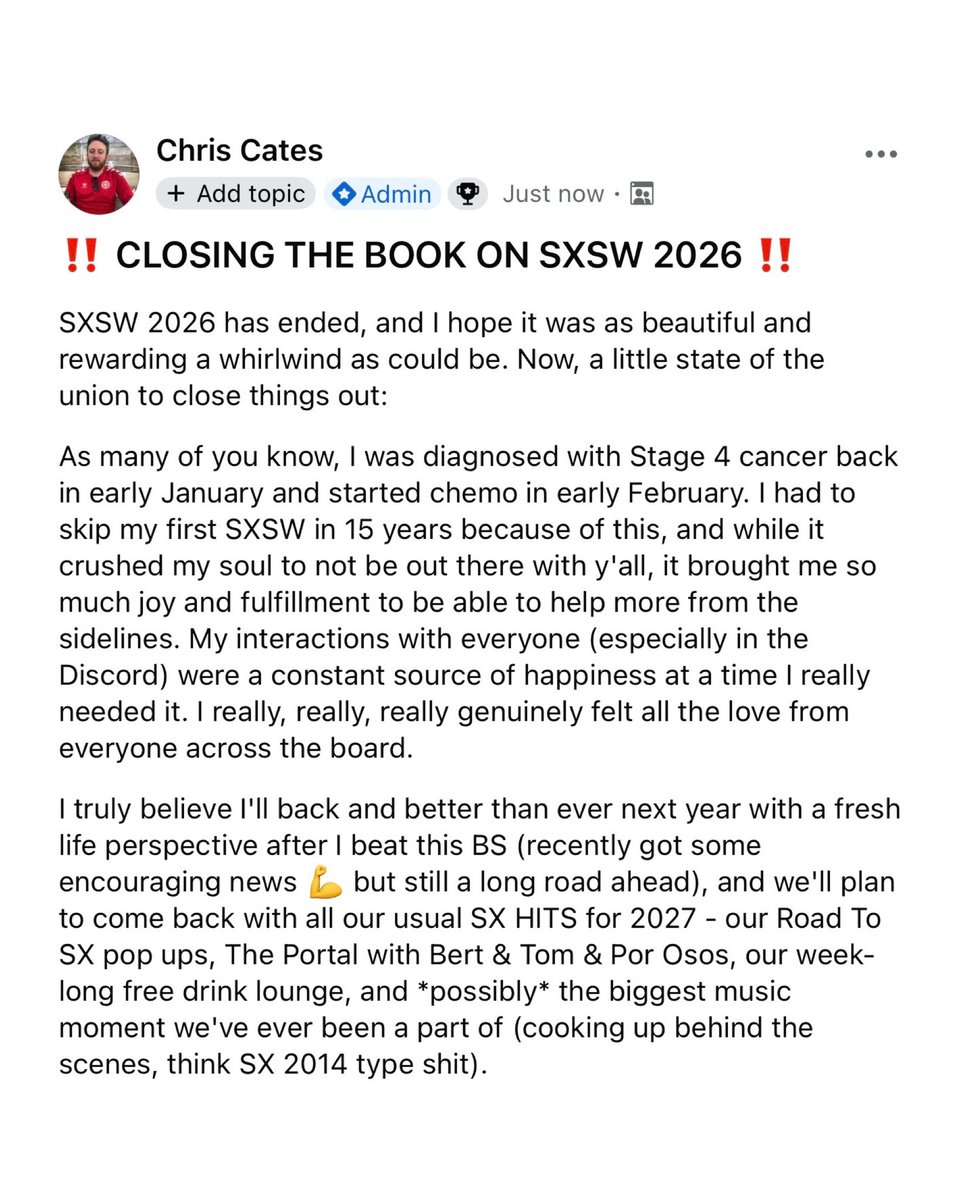 partywithdirty's tweet image. ‼️ CLOSING THE BOOK ON #SXSW 2026 ‼️

A little state of the union / sign off from our head honcho Chris

We love you all