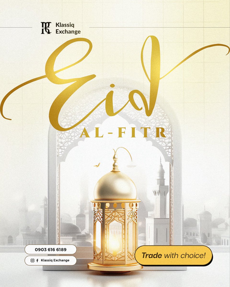 Eid Mubarak to all our muslim brothers and sisters 🙏🏽

#eidalfitr #klassiqexchange #tradewithklassiqexchange #tradewithchoice #eidmubarak #altın