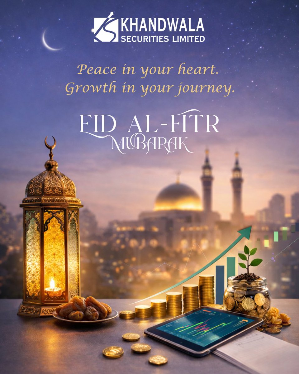 Eid Mubarak!
May this Eid bring you not just joy and togetherness, but also peace of mind and steady financial growth.

#Eid2026 #EidAlFitrMubarak #KhandwalaSecurities
