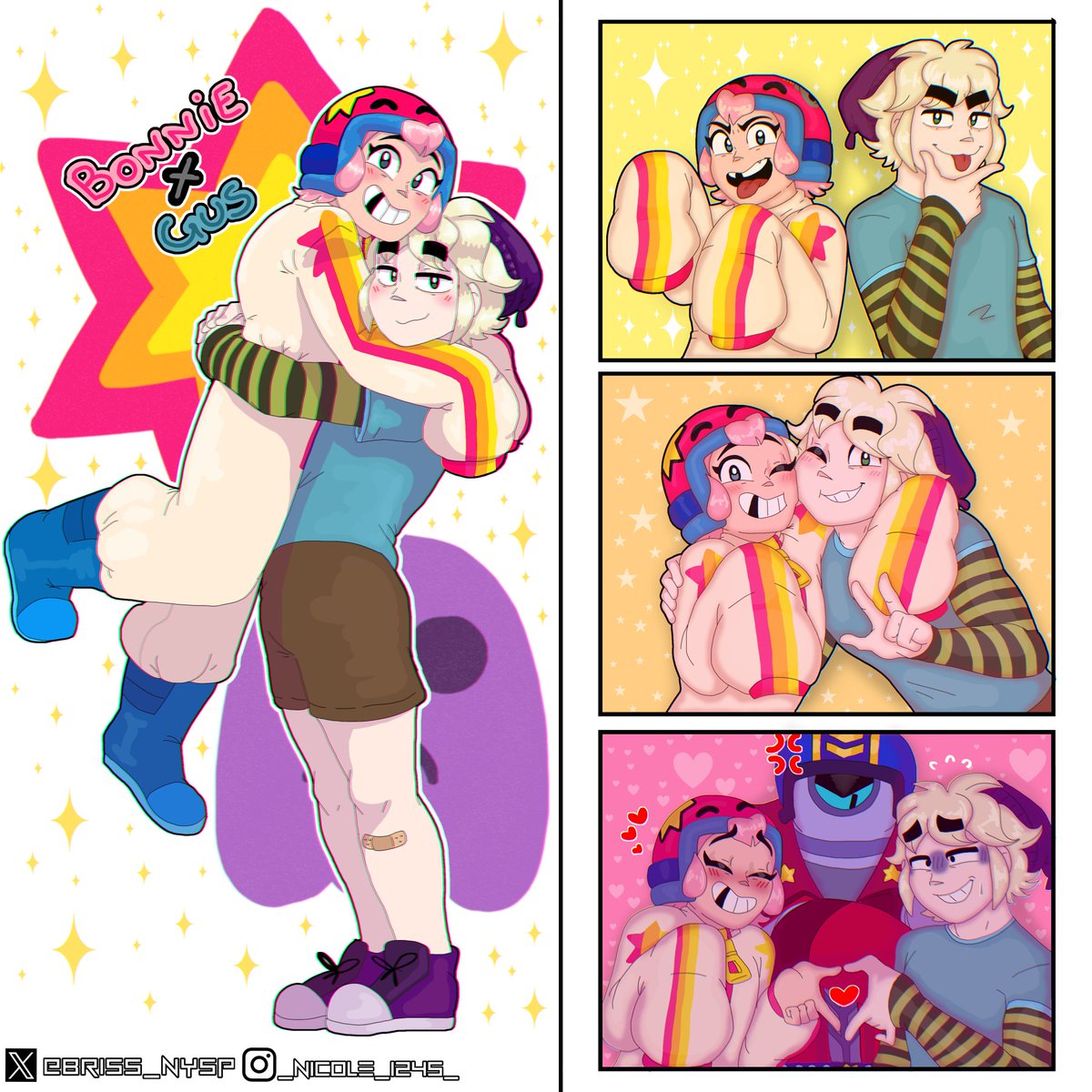 Son tan tiernos 🩷🩵 [repost] #gunnie #gusxbonnie #bonniexgus #brawlstarsstu #BrawlStarsArt